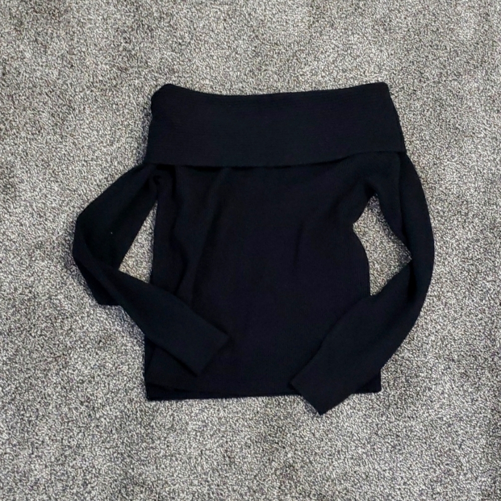Brand new, never worn.Leigh black cowl neck or off the shoulder sweater.